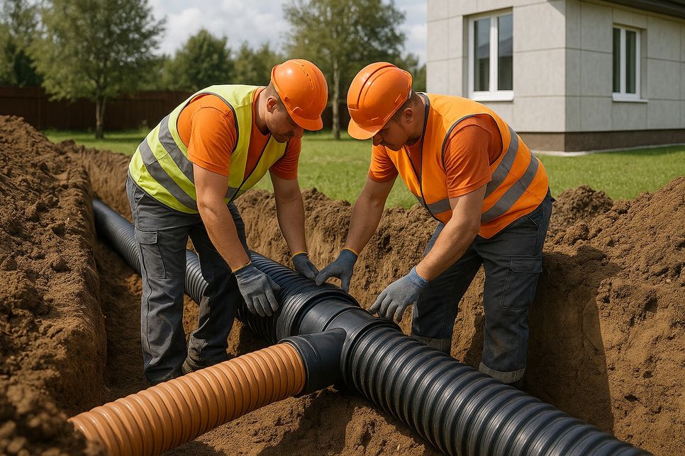 Устройство ливневой канализации на участке