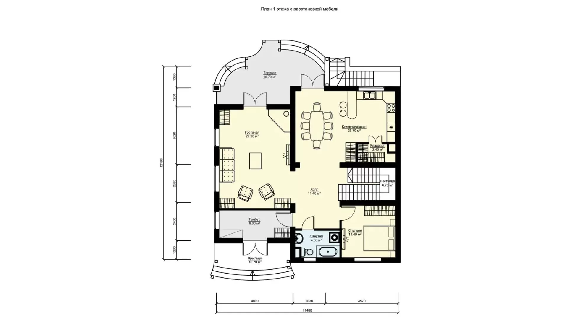Планировка первого этажа загородный дом в классическом стиле, проект БП-333