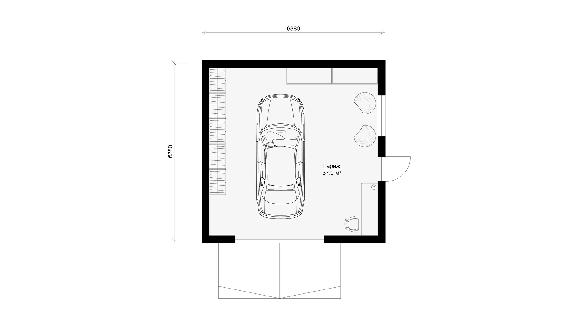 Планировка гаража 6 на 6 метров из жби панелей как дом